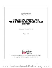 11867-E01 datasheet pdf International Rectifier