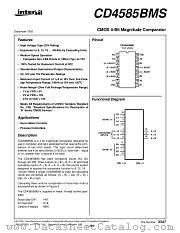 CD4585BMSFN3347 datasheet pdf Intersil
