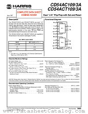 CD54AC109F3A datasheet pdf Intersil