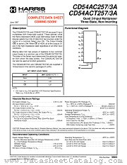 CD54ACT257F3A datasheet pdf Intersil