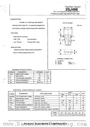 2SJ498 datasheet pdf Isahaya Electronics Corporation