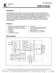 KL5KUSB105 datasheet pdf Kawasaki LSI
