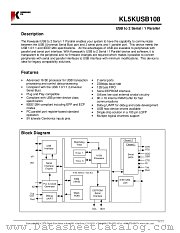 KL5KUSB108 datasheet pdf Kawasaki LSI