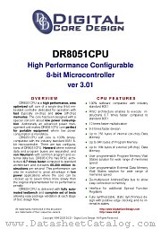 DR8051CPU datasheet pdf Lattice Semiconductor