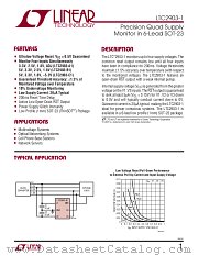 LTC2903CS6-A1 datasheet pdf Linear Technology