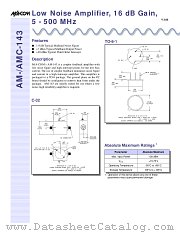 AM-143PIN datasheet pdf MA-Com