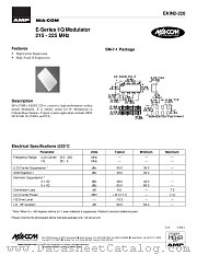 EKIN2-220 datasheet pdf MA-Com