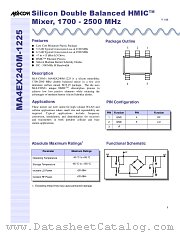 MA4EX240M-1225 datasheet pdf MA-Com