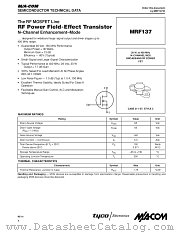 MRF137 datasheet pdf MA-Com