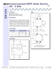 SW-229SMA datasheet pdf MA-Com