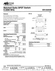 SW-236 datasheet pdf MA-Com