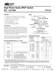 SW-279 datasheet pdf MA-Com