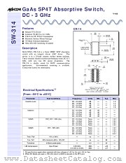 SW-314 datasheet pdf MA-Com