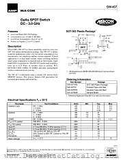 SW-437RTR datasheet pdf MA-Com