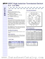 SW-475 datasheet pdf MA-Com