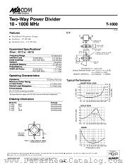 T-1000TNC datasheet pdf MA-Com