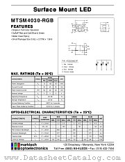 MTSM4030-G datasheet pdf Marktech Optoelectronics