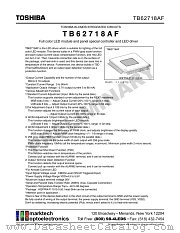 TB62718AF datasheet pdf Marktech Optoelectronics
