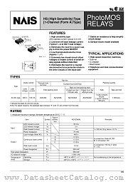 AQV234AZ datasheet pdf Matsushita Electric Works(Nais)