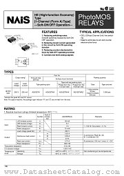AQV257MAX datasheet pdf Matsushita Electric Works(Nais)