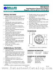 DS1921H-F5 datasheet pdf MAXIM - Dallas Semiconductor