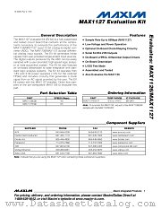 MAX1127EVKIT datasheet pdf MAXIM - Dallas Semiconductor