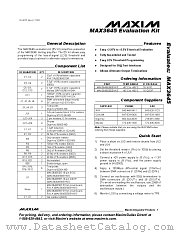 MAX3645ESEEVKIT datasheet pdf MAXIM - Dallas Semiconductor