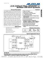 MAX3892EGH datasheet pdf MAXIM - Dallas Semiconductor