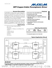 MAX3982UTE datasheet pdf MAXIM - Dallas Semiconductor