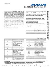 MAX4211EEVKIT datasheet pdf MAXIM - Dallas Semiconductor