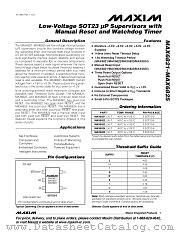 MAX6821YUK-T datasheet pdf MAXIM - Dallas Semiconductor