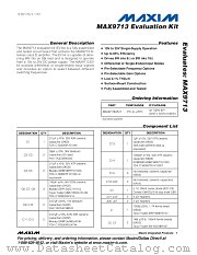 MAX9713EVKIT datasheet pdf MAXIM - Dallas Semiconductor