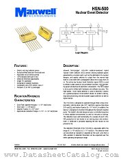 HSN-500F datasheet pdf Maxwell Technologies