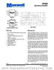 OP284RPLI datasheet pdf Maxwell Technologies