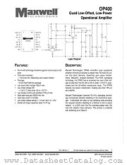 OP400RPFB datasheet pdf Maxwell Technologies