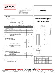 2N5832 datasheet pdf MCC