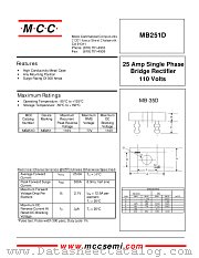 MB251D datasheet pdf MCC