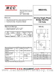 MB251DL datasheet pdf MCC