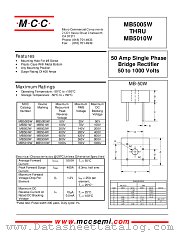MB5005W datasheet pdf MCC