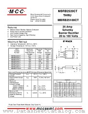 MBRB25100CT datasheet pdf MCC