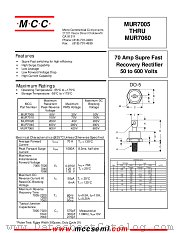 MUR7040 datasheet pdf MCC