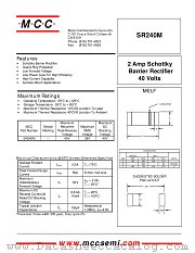 SR240M datasheet pdf MCC