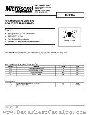 MRF553 datasheet pdf Microsemi