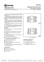 SL1711KG datasheet pdf Mitel Semiconductor