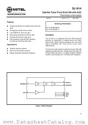 SL1914MP1T datasheet pdf Mitel Semiconductor