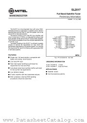SL2017MP1T datasheet pdf Mitel Semiconductor