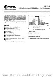 SP5512KGMPAS datasheet pdf Mitel Semiconductor