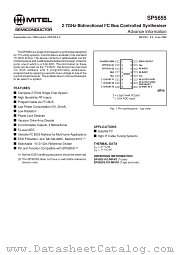 SP5655 datasheet pdf Mitel Semiconductor