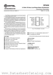 SP5659KG_MP1S datasheet pdf Mitel Semiconductor