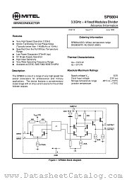 SP8804DG datasheet pdf Mitel Semiconductor